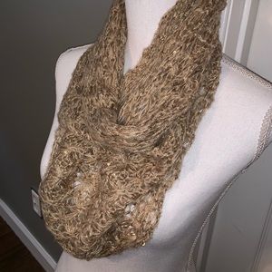 Gold & Cream Infinity Scarf
